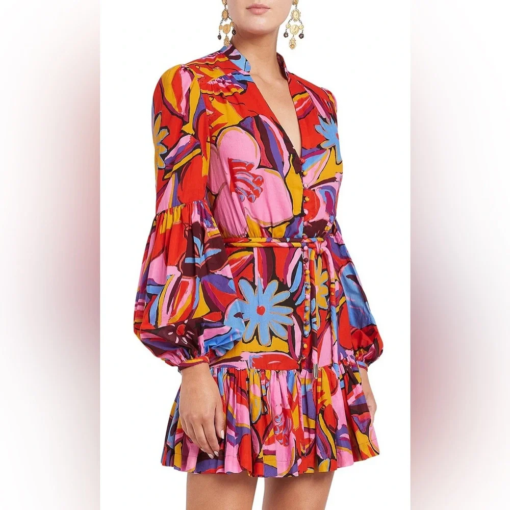 Rebecca Vallence | Positano Short Kaftan Beach Dress - Picture 1 of 14